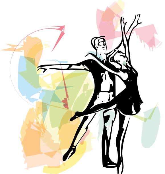 抽象的双人芭蕾图片下载