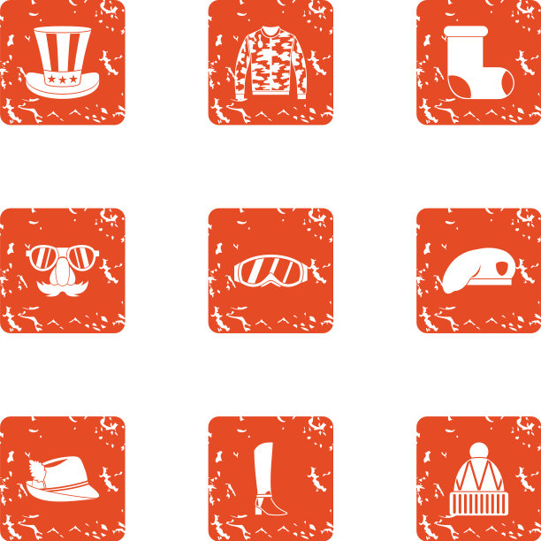 着装图标设置垃圾摇滚风格图片下载