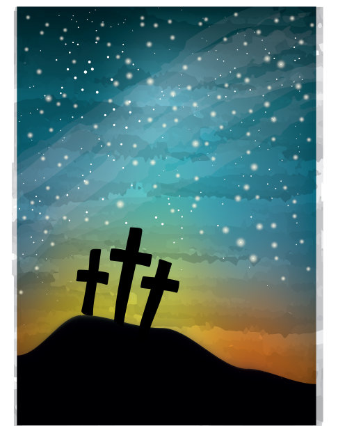 树在夜空中交叉图片下载