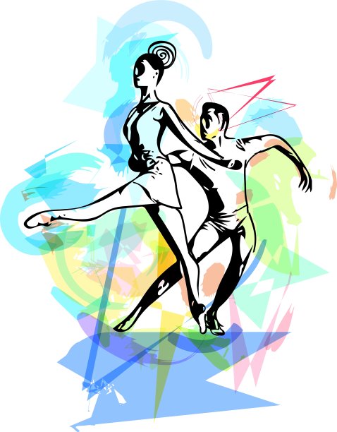 抽象的双人芭蕾图片下载