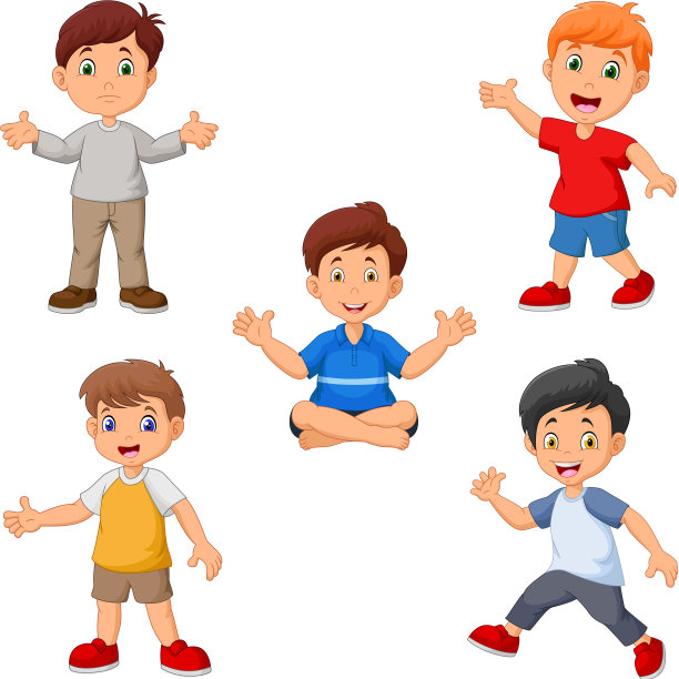 卡通男孩套装图片下载