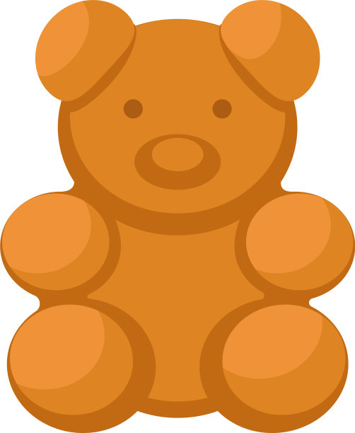 小熊饼干图标扁平化风格图片下载