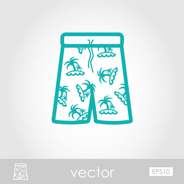 男士沙滩短裤标志暑假图片下载