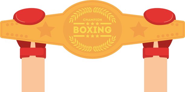 拳击冠军带孤立图标图片下载