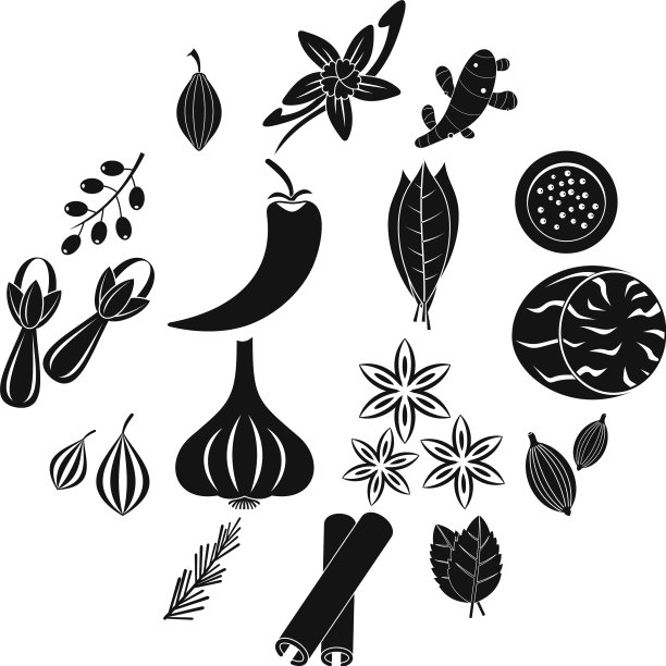 香料图标设置简单的风格图片下载