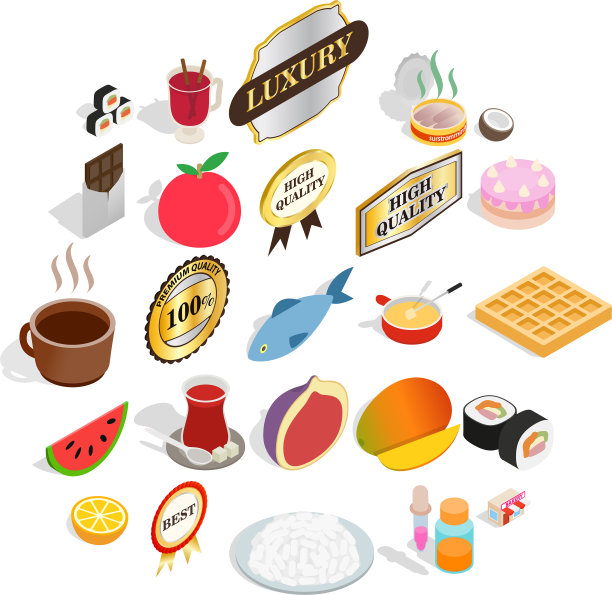 杂货图标设置等距样式图片下载