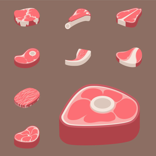 牛排生肉食品鲜红切肉铺图片下载