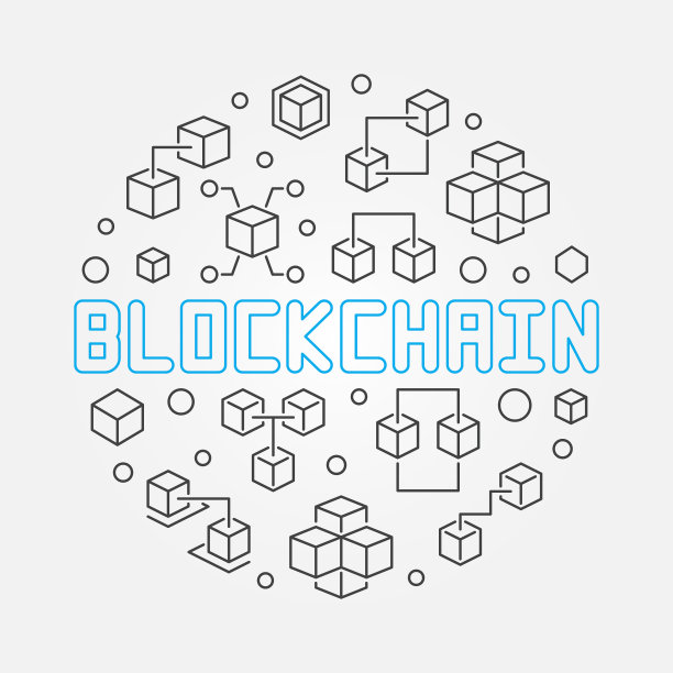 区块链加密圆线性图片下载