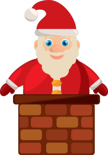 圣诞老人是圣诞人物孤立的偶像图片下载