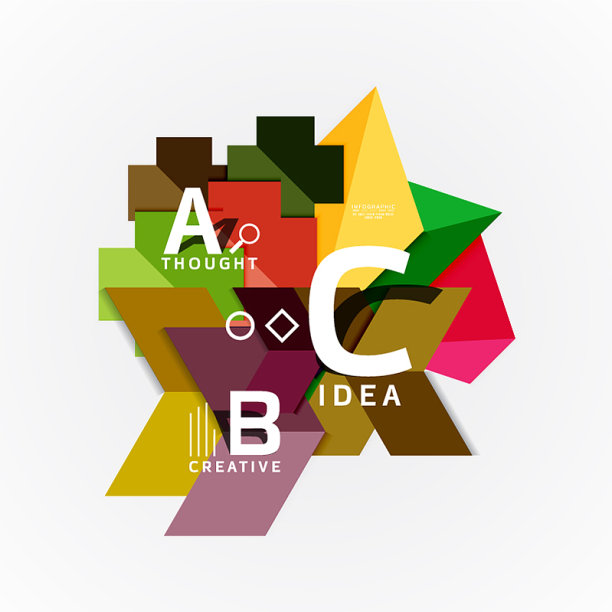 纸信息图表横幅模板与一个b c图片下载