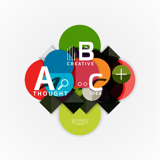 抽象几何选项信息图形横幅ab图片下载