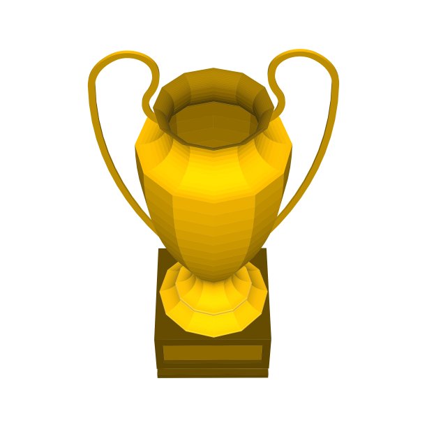 抽象创意奖杯杯集孤立的模型图片下载