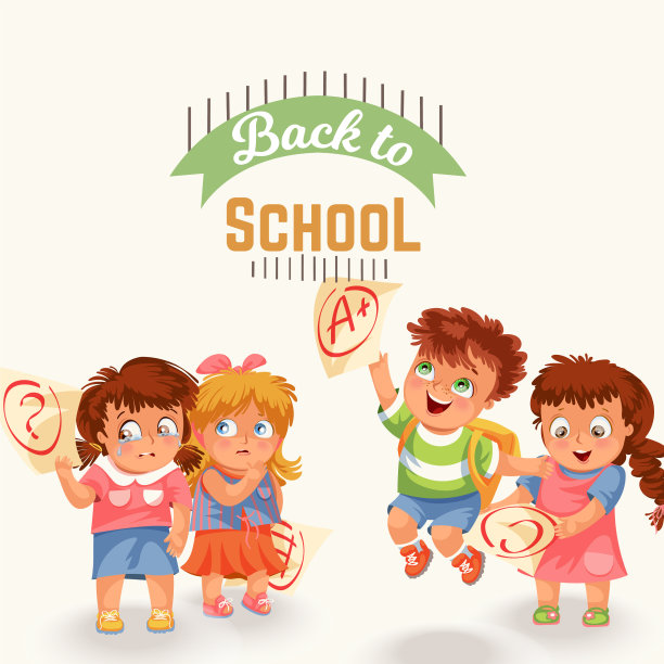 学童和标志图标集图片下载