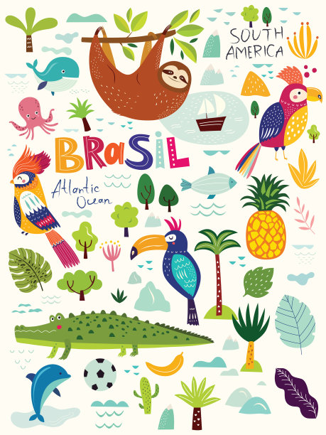 上面有巴西的标志图片下载