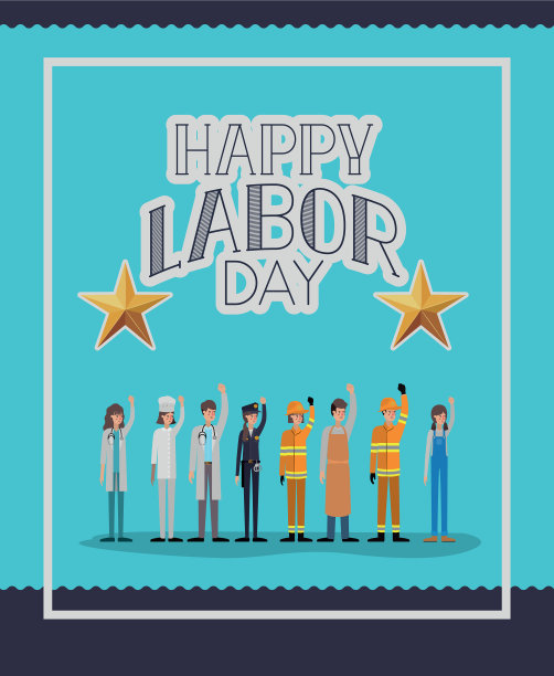 与工人劳动节快乐卡图片下载