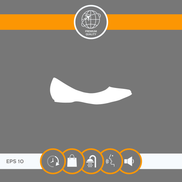 芭蕾舞平底鞋——女性鞋的轮廓图片下载