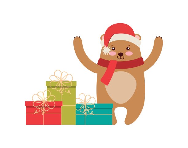 圣诞快乐动物角色图片下载