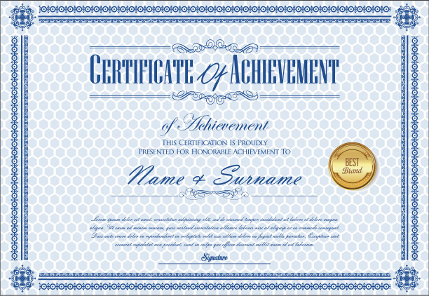 证书或文凭复古复古的模板6图片下载