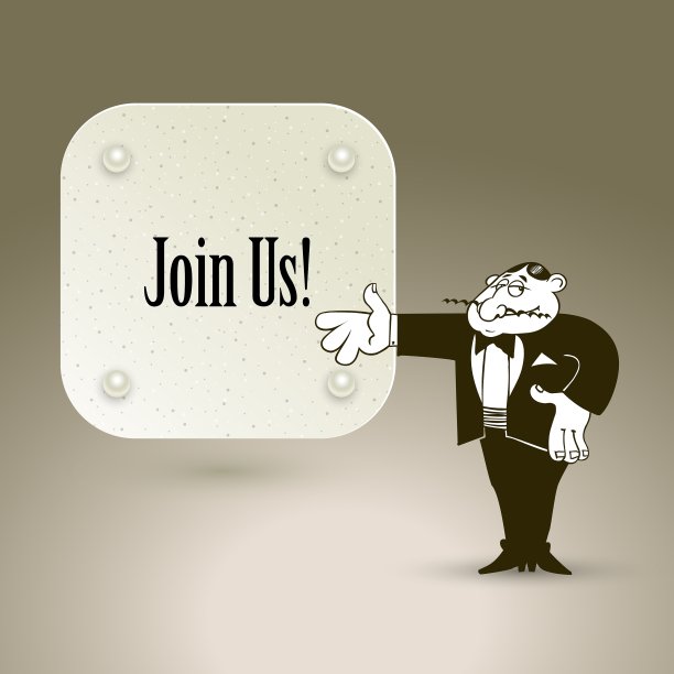 加入我们的卡通概念抽象业务图片下载