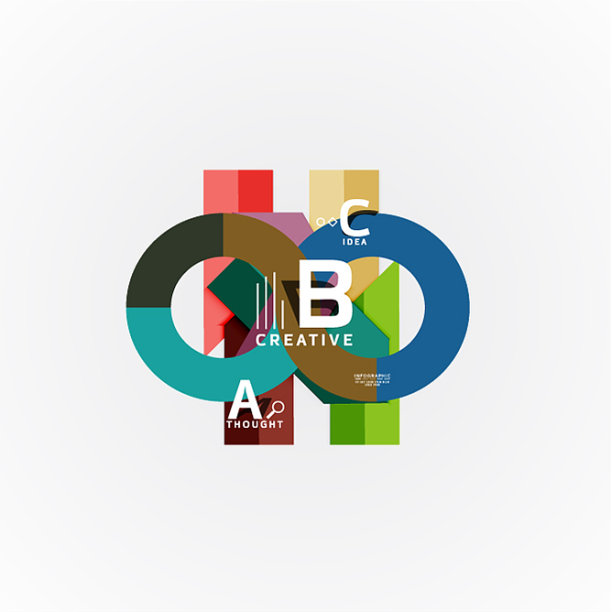 抽象几何选项信息图形横幅ab图片下载