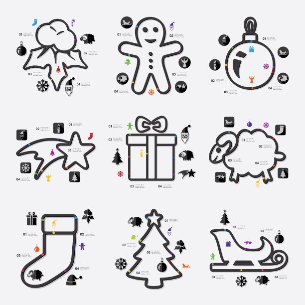 圣诞节的信息图表图片下载