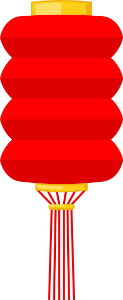 卡通红色中国纸灯笼图片下载