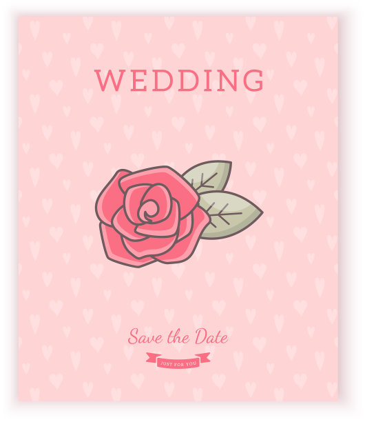 婚礼卡片模板图片下载