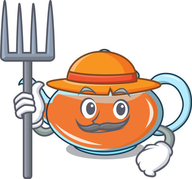 农民透明茶壶卡通人物图片下载