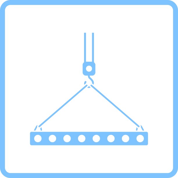 用绳子吊在吊钩上的板的图标图片下载