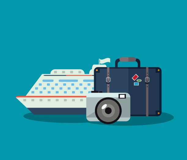 旅行的行李和旅游的概念图片下载