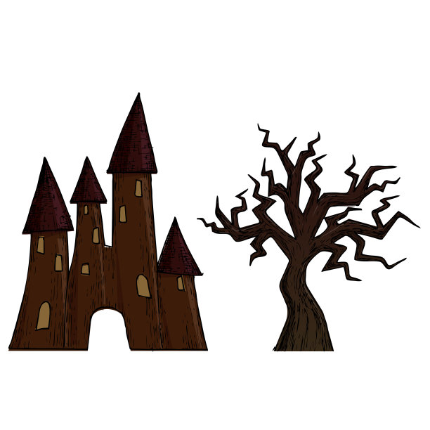 万圣节的城堡图片下载