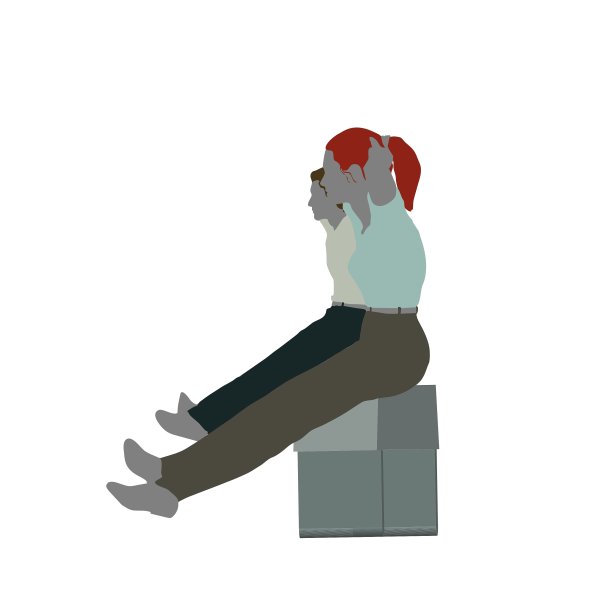 男人和女人的剪影坐在椅子姿势图片下载