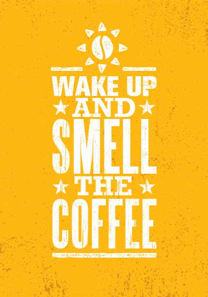 醒一醒，闻闻咖啡可爱的鼓舞人心图片下载