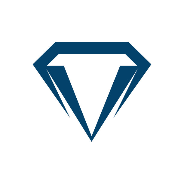 几何钻石标志模板与蓝色图片下载