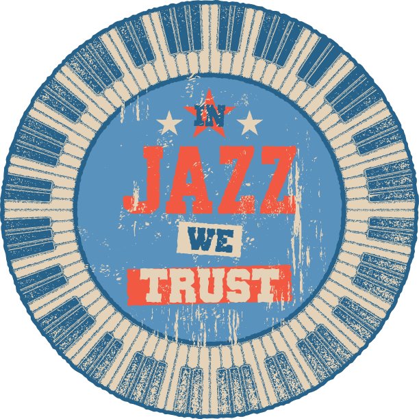 在爵士乐中我们信任图片下载