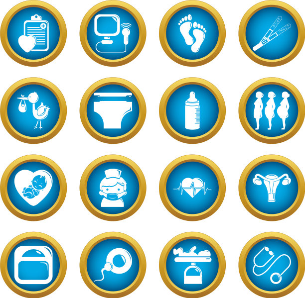 怀孕图标设置简单的风格图片下载