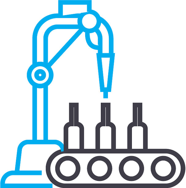 饮料生产线性图标概念饮料图片下载