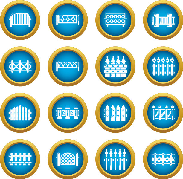 不同的击剑图标设置简单的风格图片下载