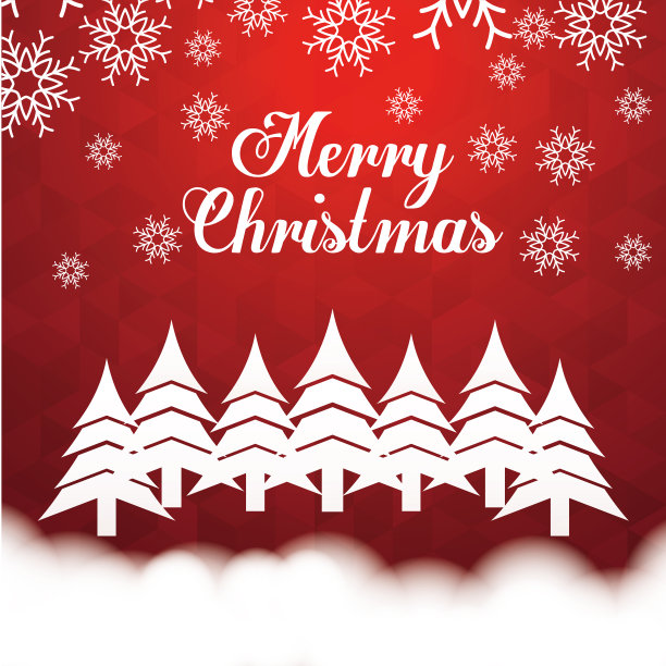 松树冬季和圣诞节的设计图片下载