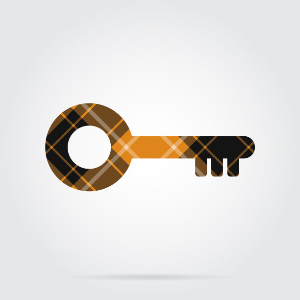 橙色黑色格子孤立图标键图片下载