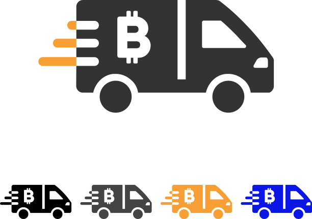 比特币快递车图标图片下载