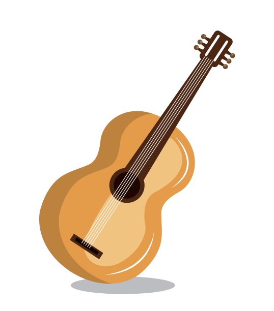 吉他乐器孤立图标设计图片下载