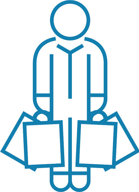 买衣服线性图标概念买衣服图片下载