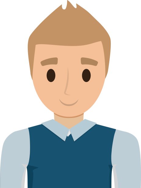 男性角色孤立图片下载