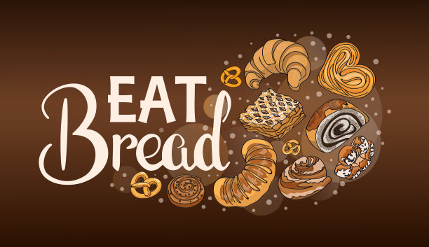 用糕点、面包装饰商店或咖啡馆图片下载