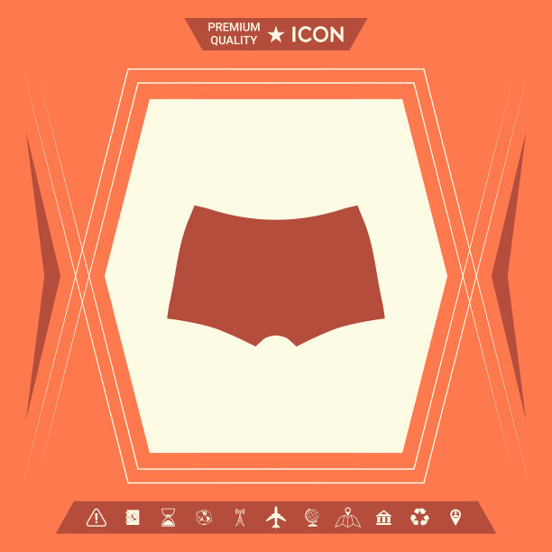 男士内衣的剪影菜单项目中图片下载