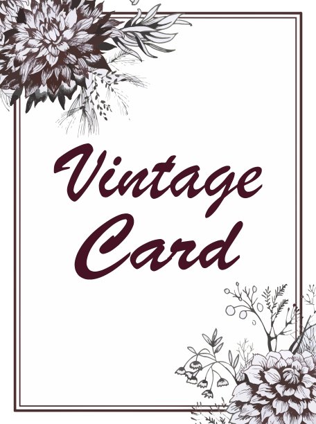 婚礼或生日贺卡花框架水彩画图片下载