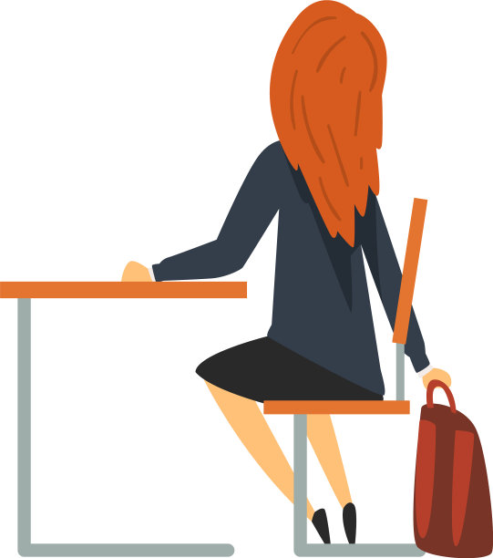 女学生坐在课桌前，女学生在里面图片下载