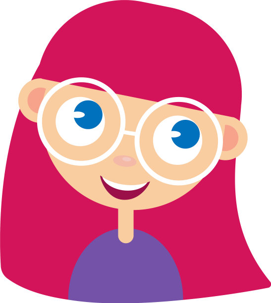 可爱快乐的小女孩戴着眼镜图片下载