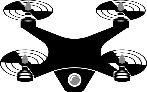 无人机玩具剪影图标图片下载